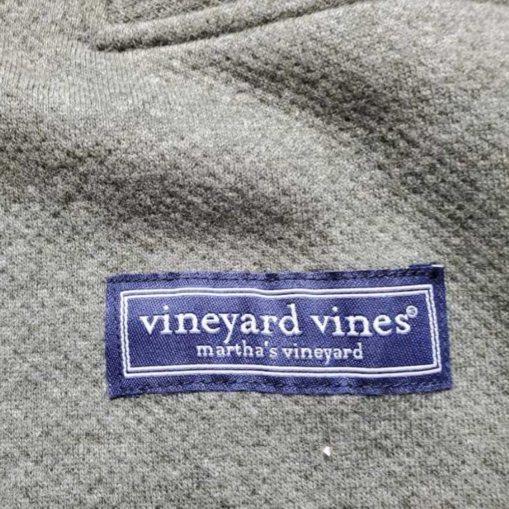 NEW  XL VINEYARD VINES SALTWATER FLEECE HOODIE IN SURPLUS GREEN SWEATER - Picture 4 of 8